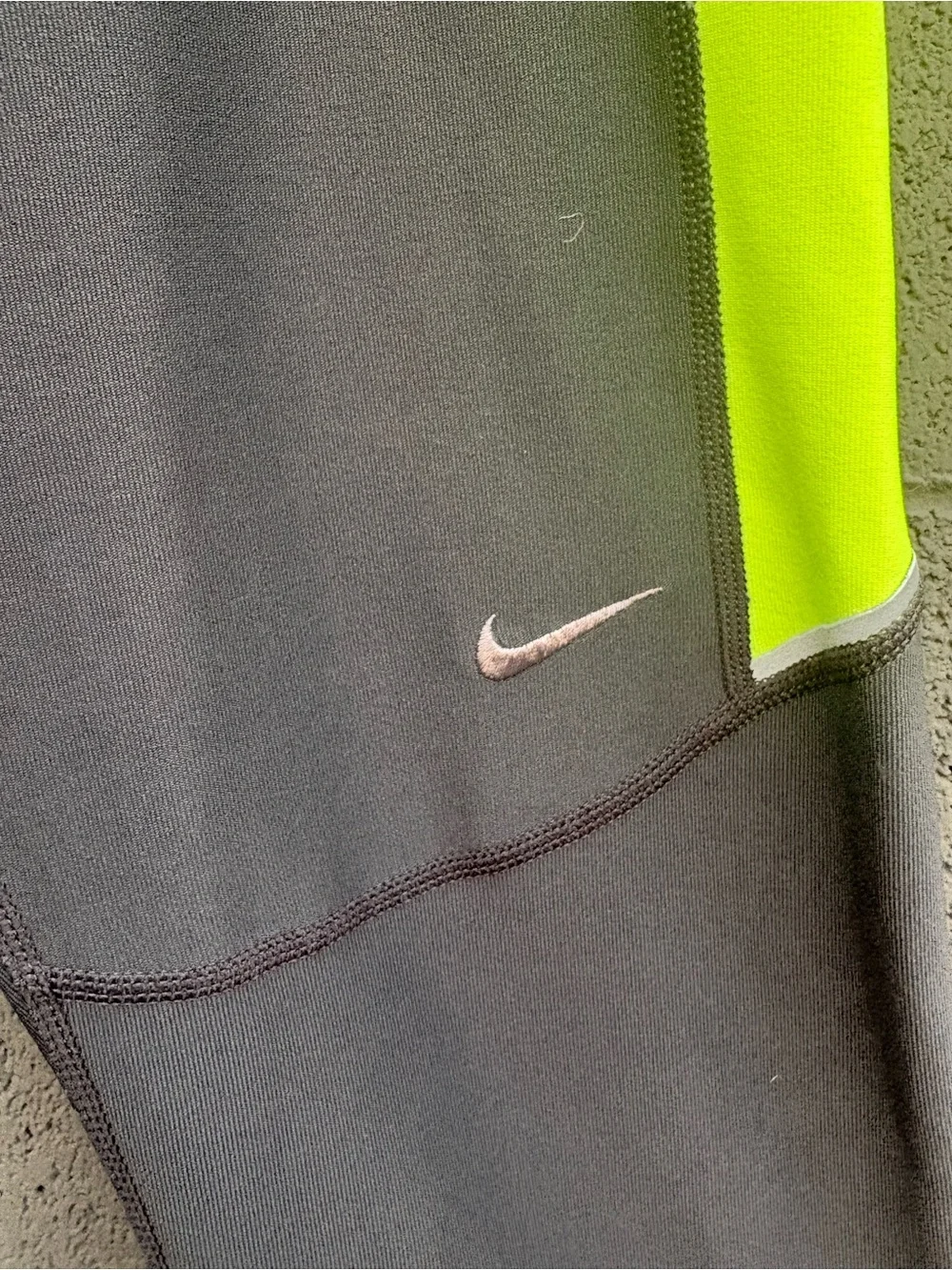 Nike Womens’ Gray and Neon Green Active Capri Pants